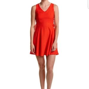 19 cooper sz L Sleeves Orange Mini Shift Dress